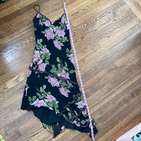 Betsy Johnson spaghetti strap asymmetrical floral 90s 00s Y2K Rory Gilmore Girls - Picture 11 of 12